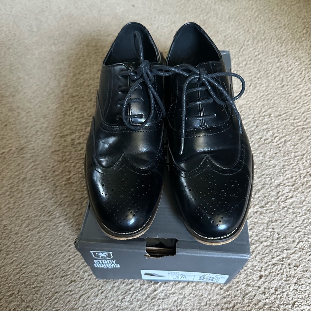 Classic Black Leather boys Dress Shoes